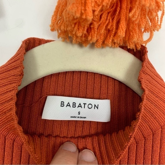 NWT Babaton Ambrosia Sculpt Knit Tie-Back Longsleeve Sweater Size Small - Picture 3 of 12